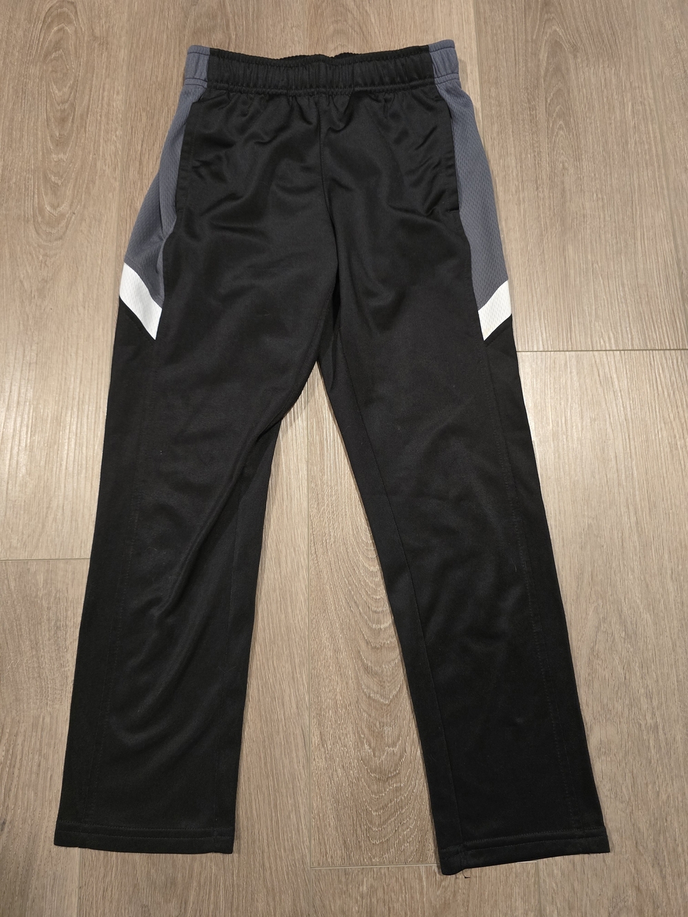 Athletic Works Boys Athletic Pants Size 8 Medium Black Gray Active Track Pants